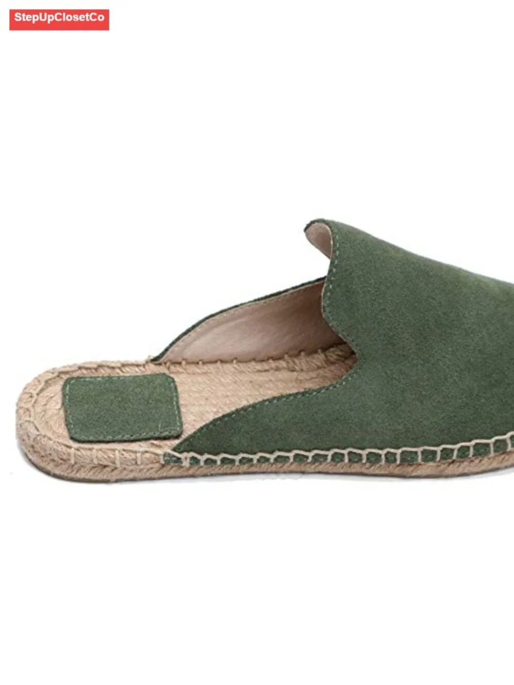 Women's Simple Mule Breathable Flat Espadrilles Shoes, Pure Color Mules